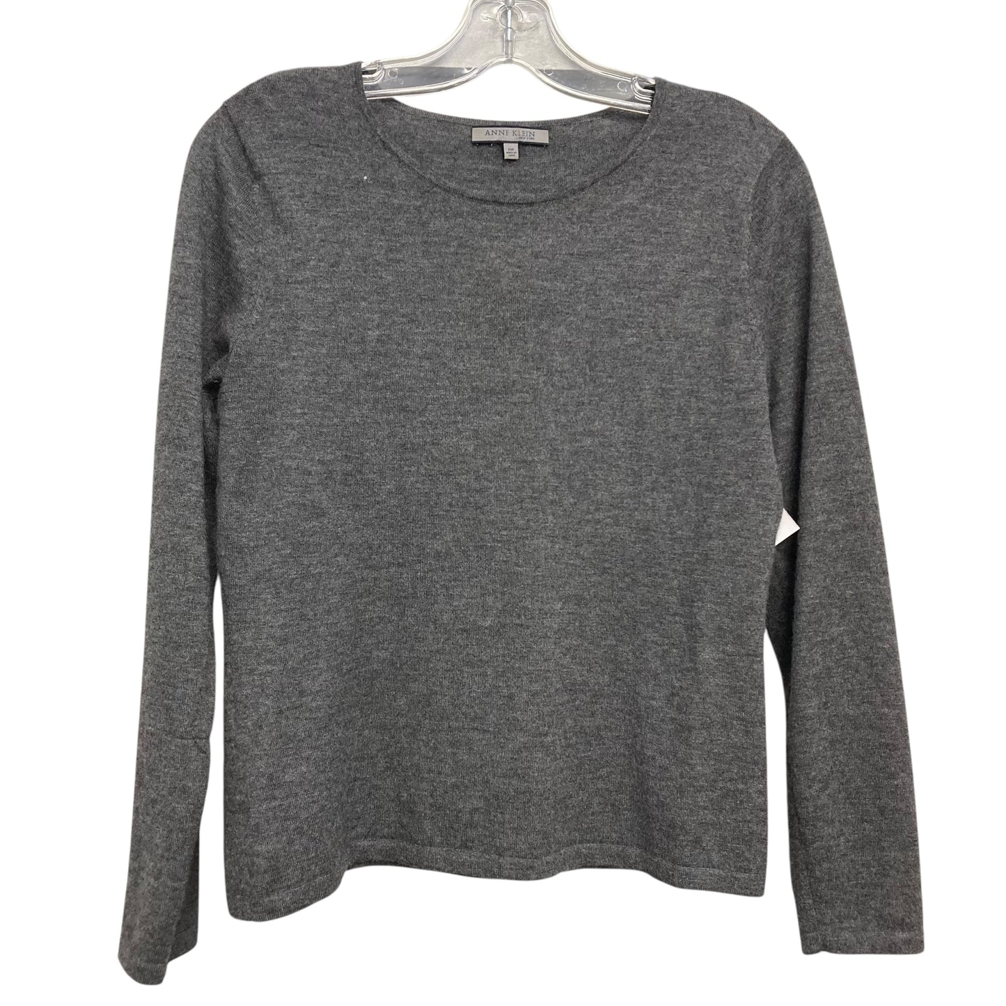 Sweater Cashmere By Anne Klein In Grey, Size:Mp