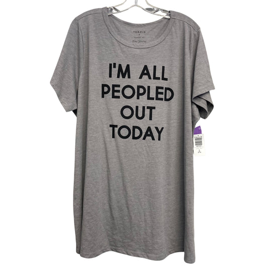 Top Ss By Torrid In Grey, Size:3X