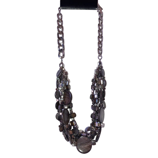 Necklace Layered By Kenneth Cole In Grey & Silver