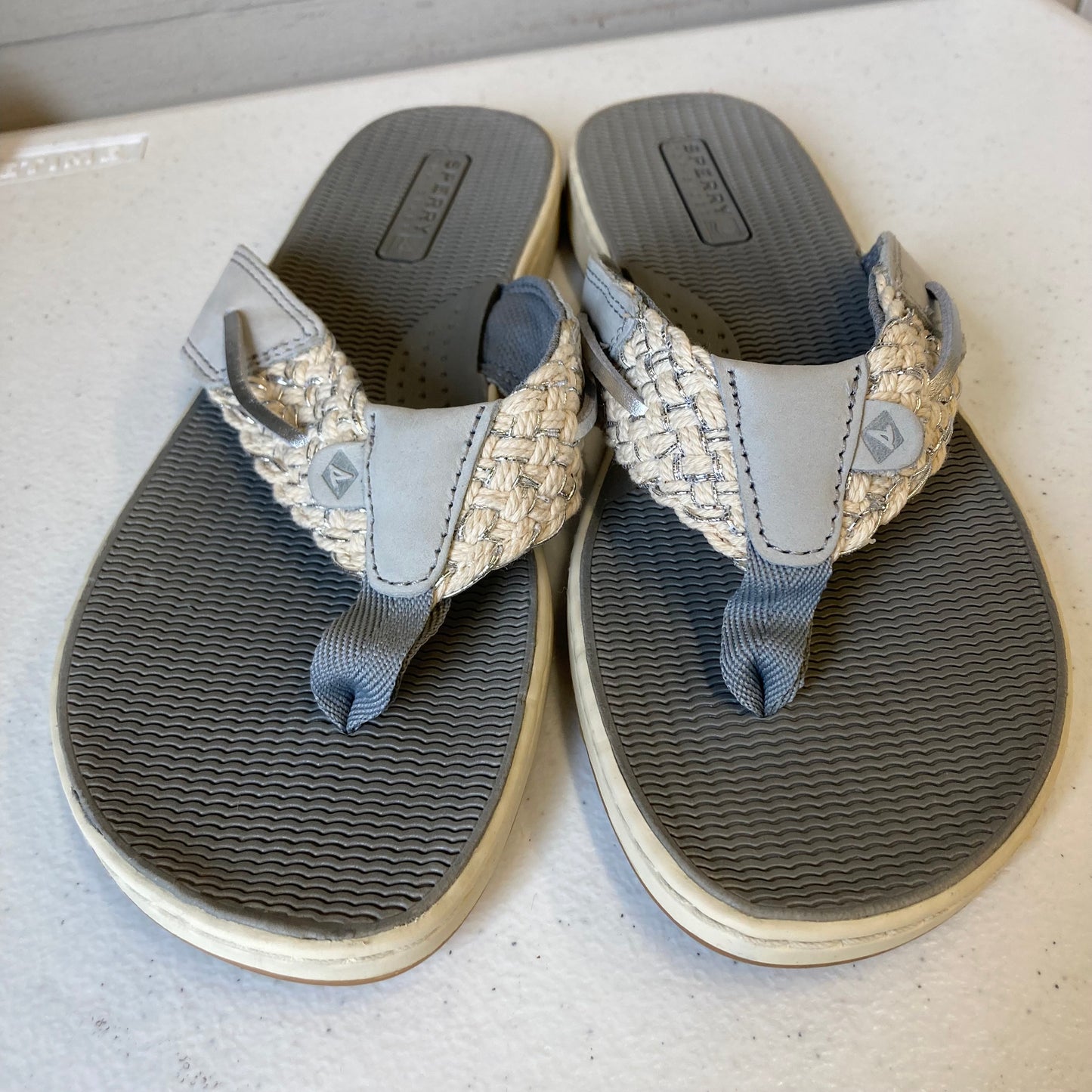 Sandals Flip Flops By Sperry In Grey, Size:8