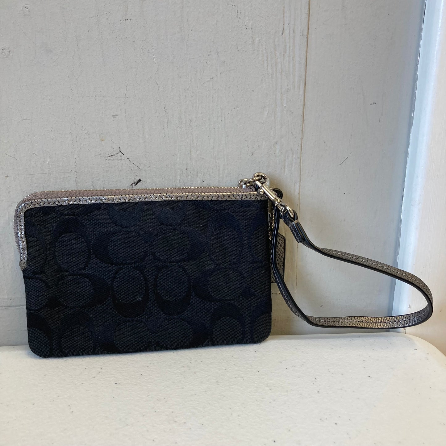 Wristlet Designer By Coach In Black, Size:Small