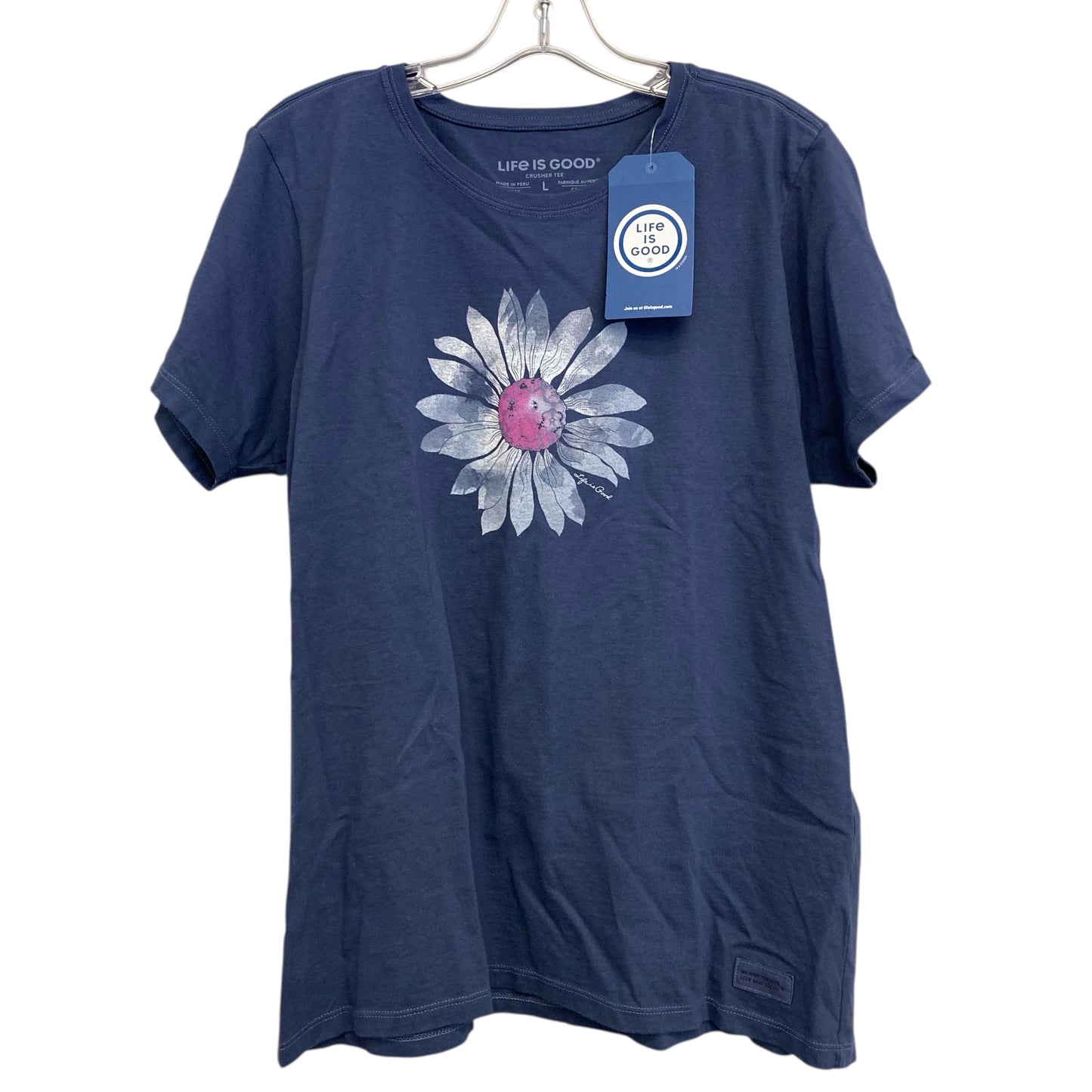 Top Ss Basic By Life Is Good In Blue, Size:L