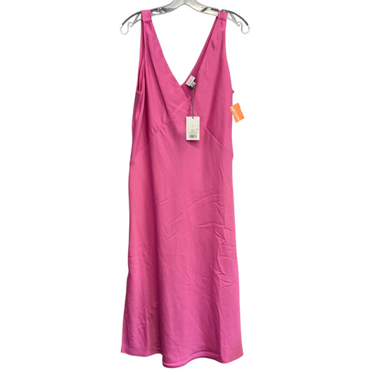 Dress Casual Midi By A New Day In Pink, Size:L