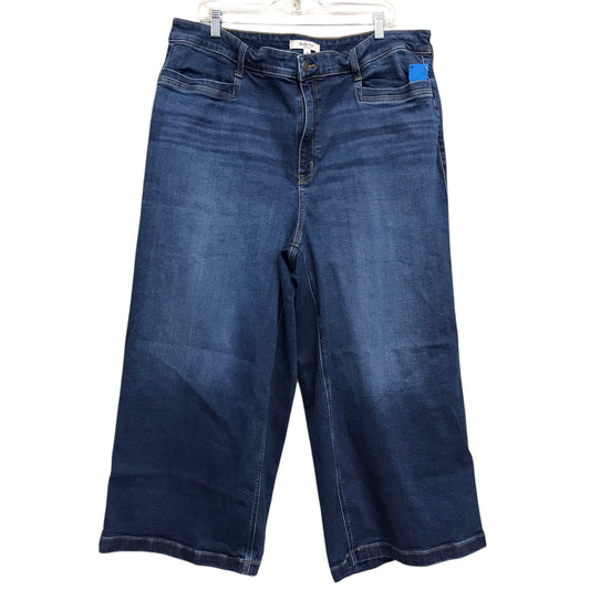 Jeans Wide Leg By Torrid In Blue Denim, Size:2X