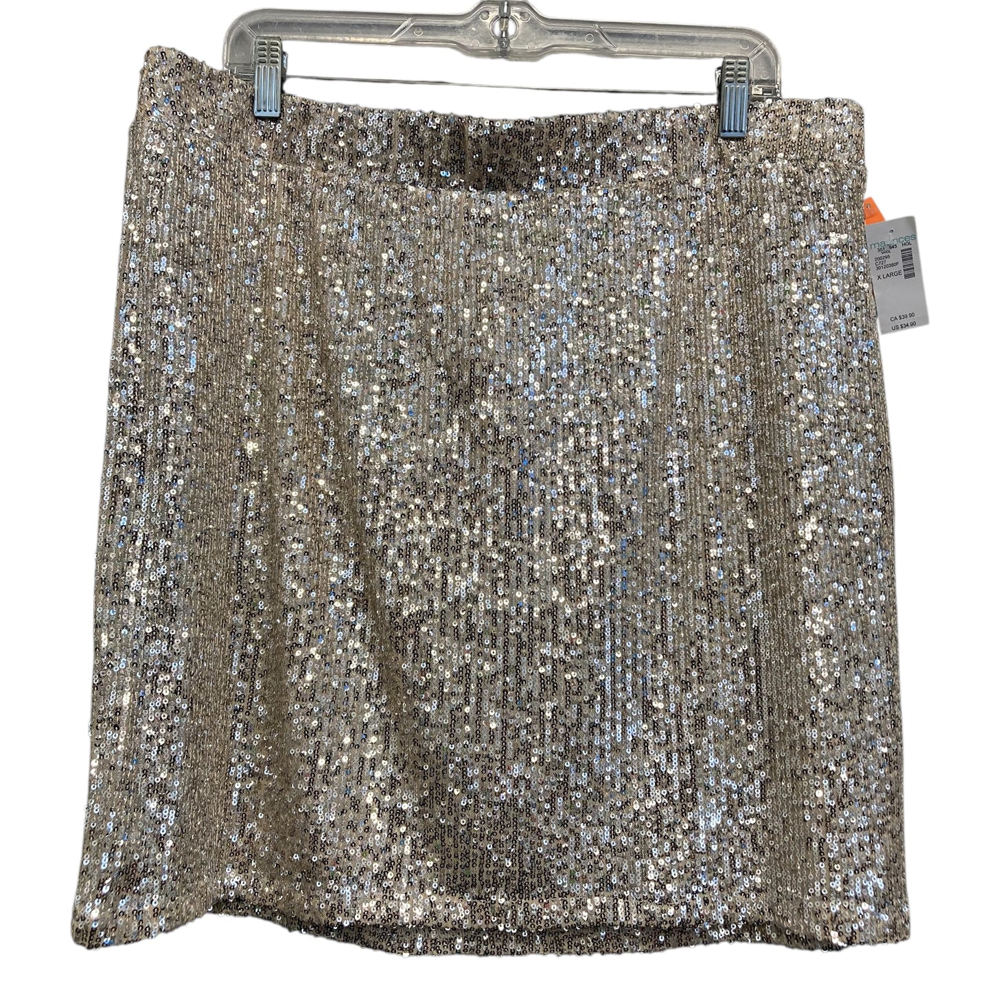 Skirt Mini & Short By Maurices In Silver, Size:16