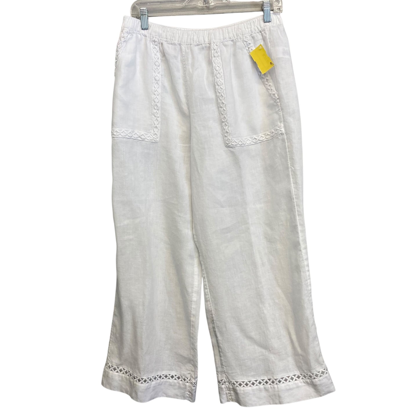 Pants Linen By Joie In White, Size:8