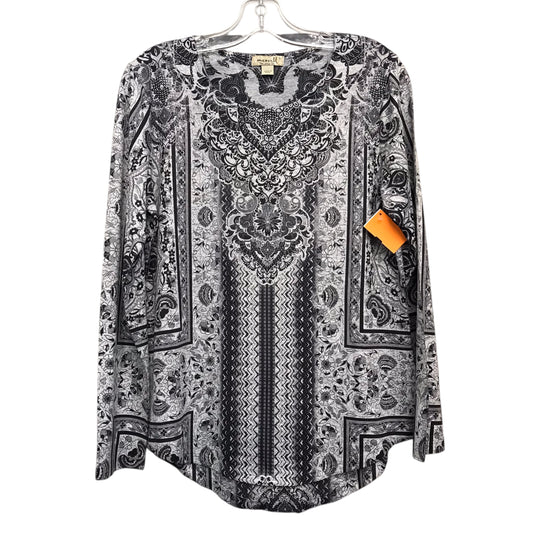 Top Ls By One World In Black & Grey, Size:S