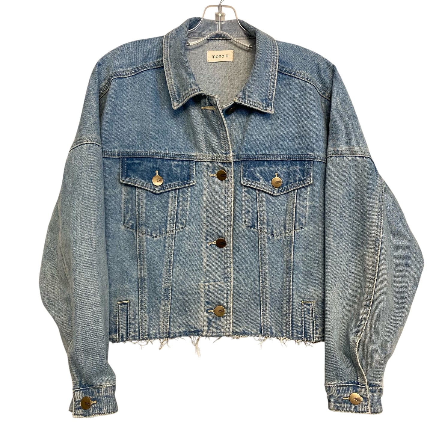 Jacket Denim By Mono B In Blue Denim, Size:M