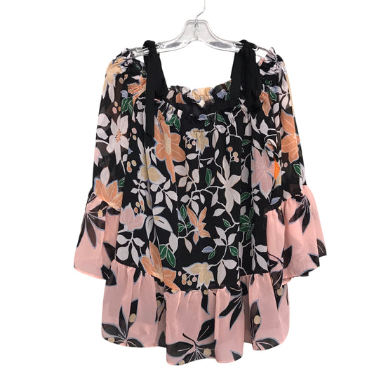 Top 3/4 Sleeve By Loft In Floral Print, Size:Xl