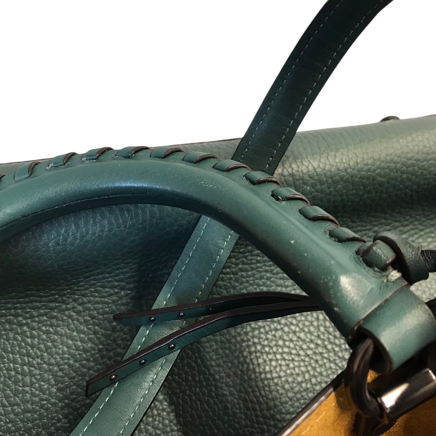 Handbag Designer By Coach In Green, Size:Large