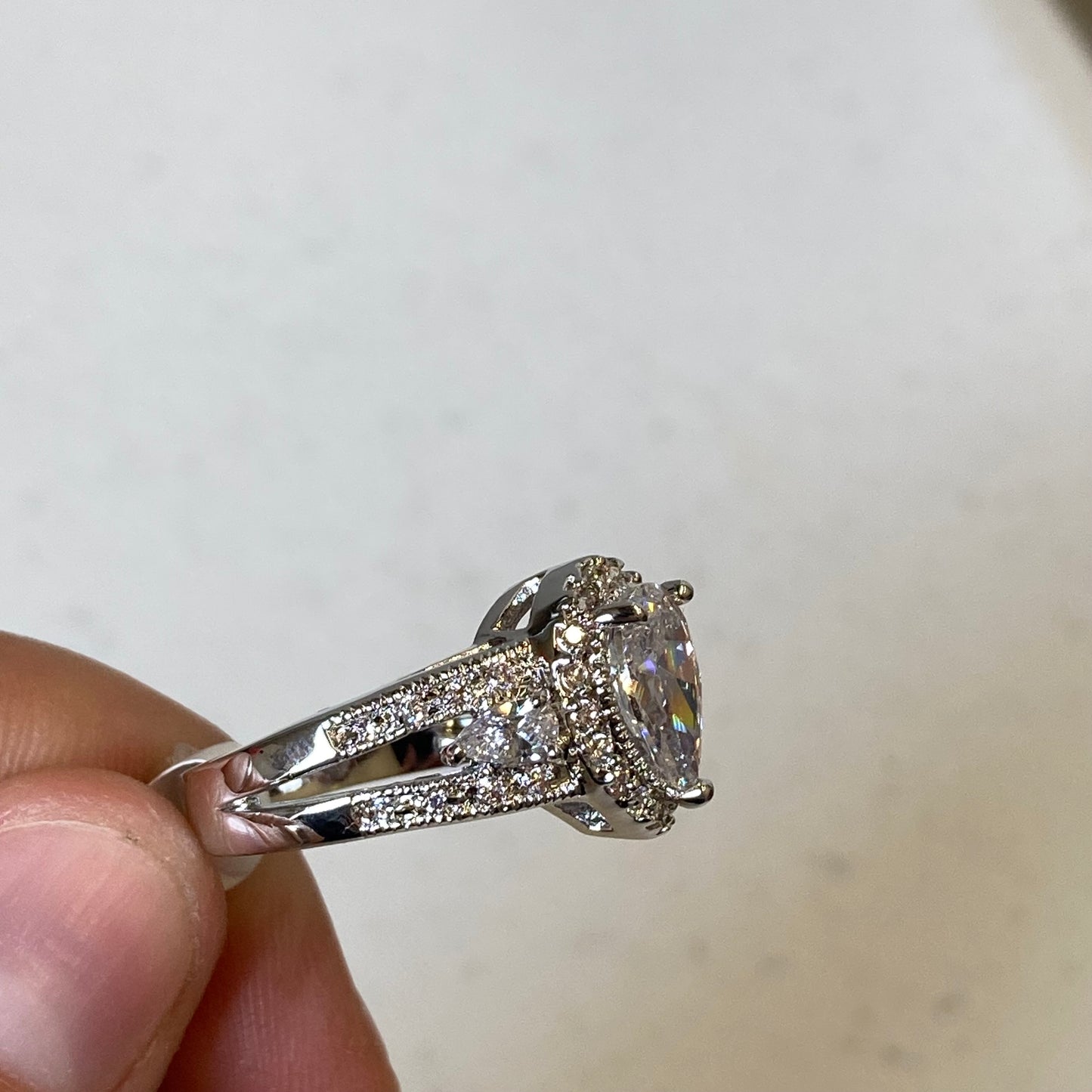 Ring Statement  In Silver, Size:7