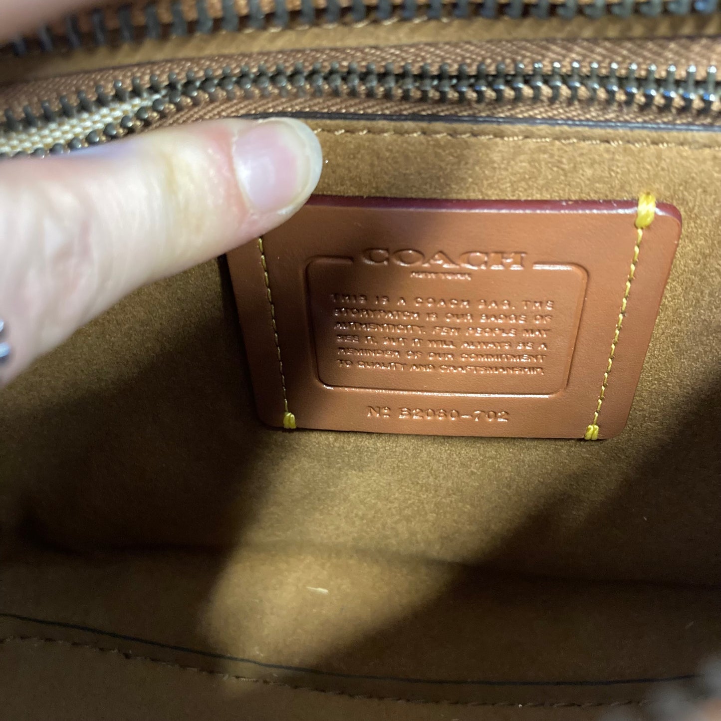 Crossbody Designer By Coach In Cream, Size:Medium