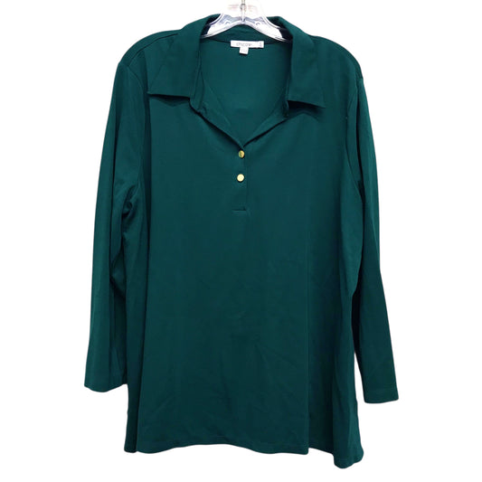 Top Ls By Chicos In Green, Size:1X