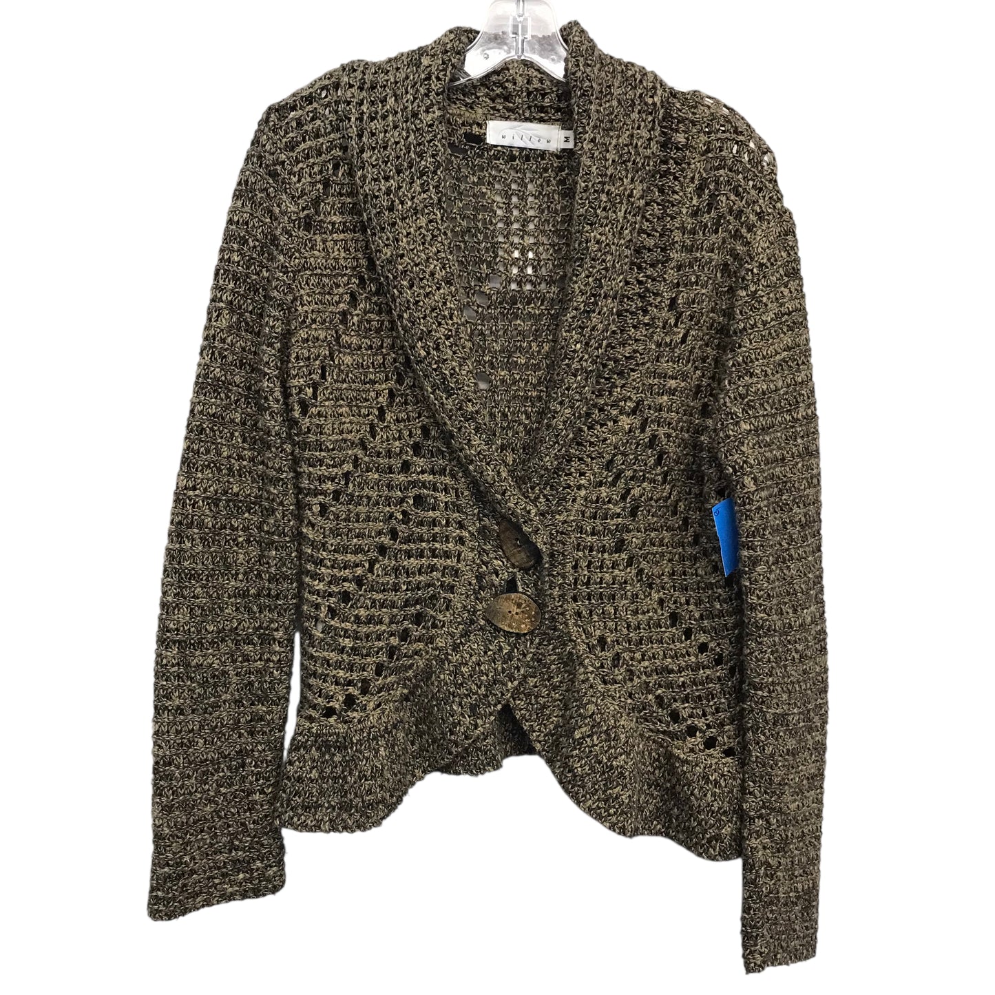 Sweater Cardigan By Willow In Green and Black Size:M