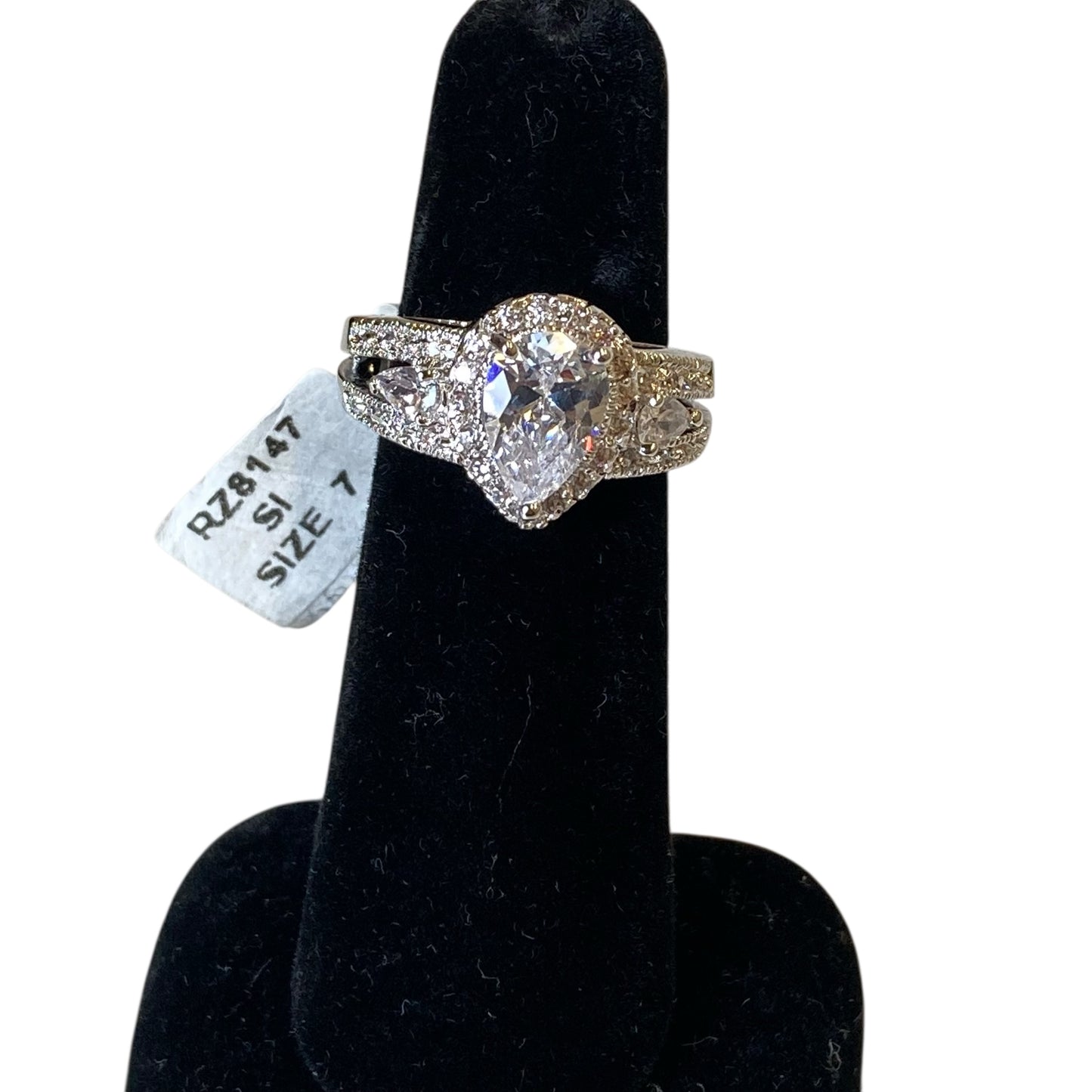 Ring Statement  In Silver, Size:7
