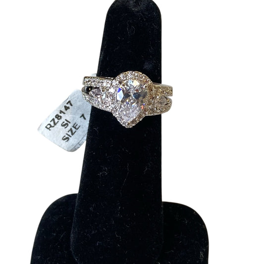 Ring Statement  In Silver, Size:7