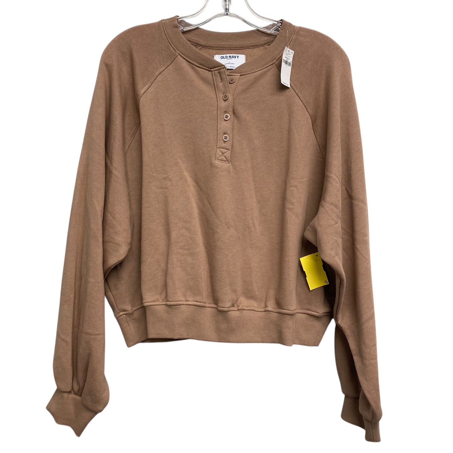Top Ls By Old Navy In Tan, Size:L