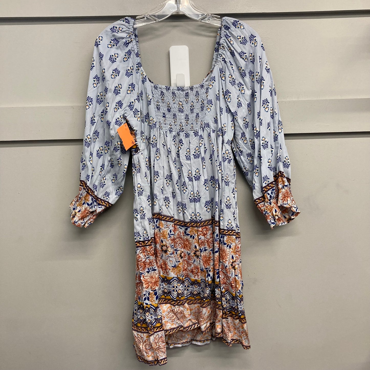 Dress Casual Short By Angie In Blue & Orange, Size:M