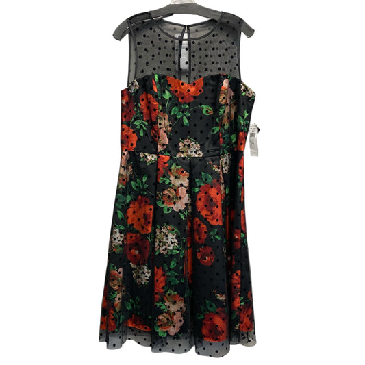 Dress Party Midi By Studio 1 In Black & Red, Size:L