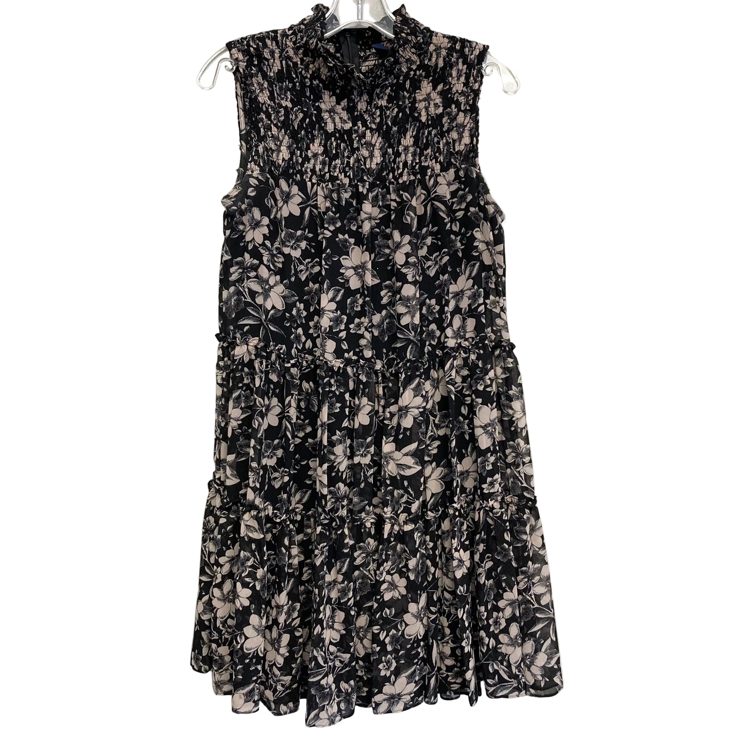 Dress Casual Midi By Just Taylor In Black & Cream, Size:M