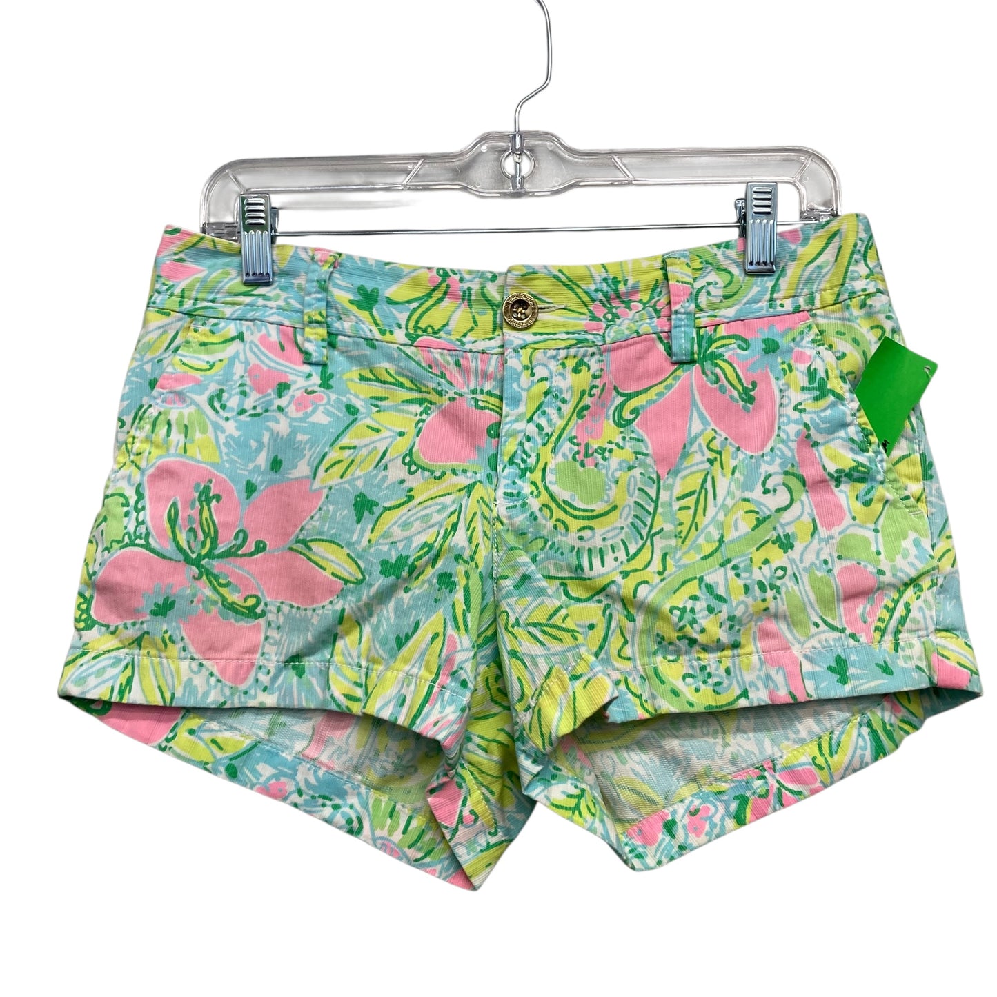 Shorts Designer By Lilly Pulitzer In Green & Pink, Size:6