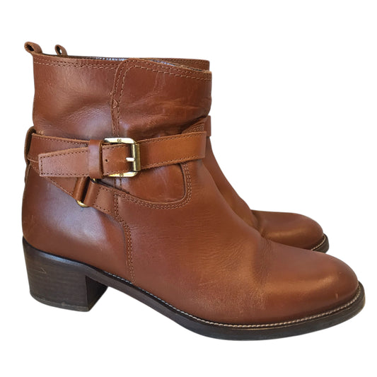 Boots Ankle Heels By Massimo Dutti In Brown, Size:9.5
