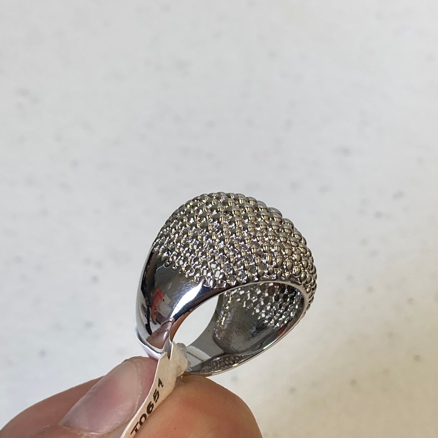Ring Statement In Silver, Size:6