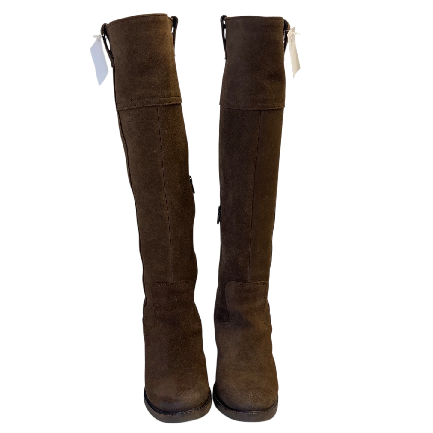 Boots Knee Heels By Horton In Brown, Size:5