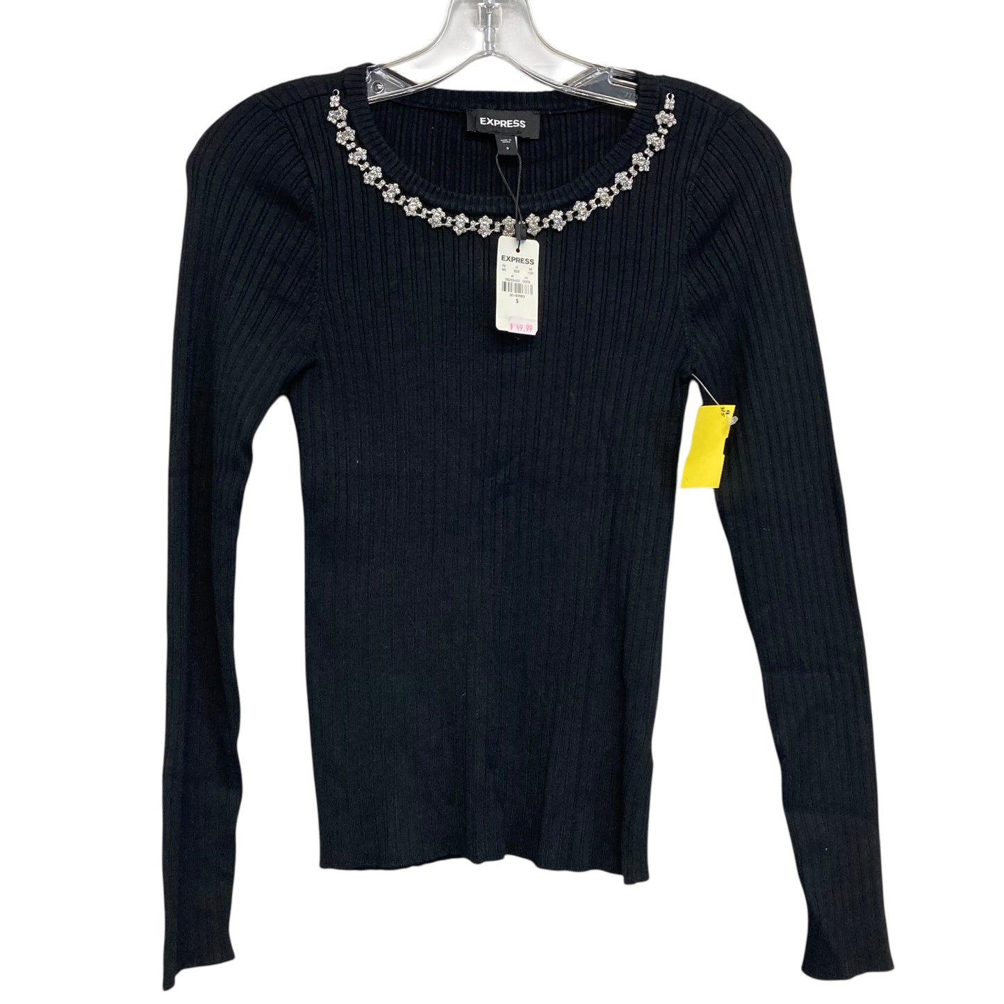 Top Ls By Express In Black & Silver, Size:S