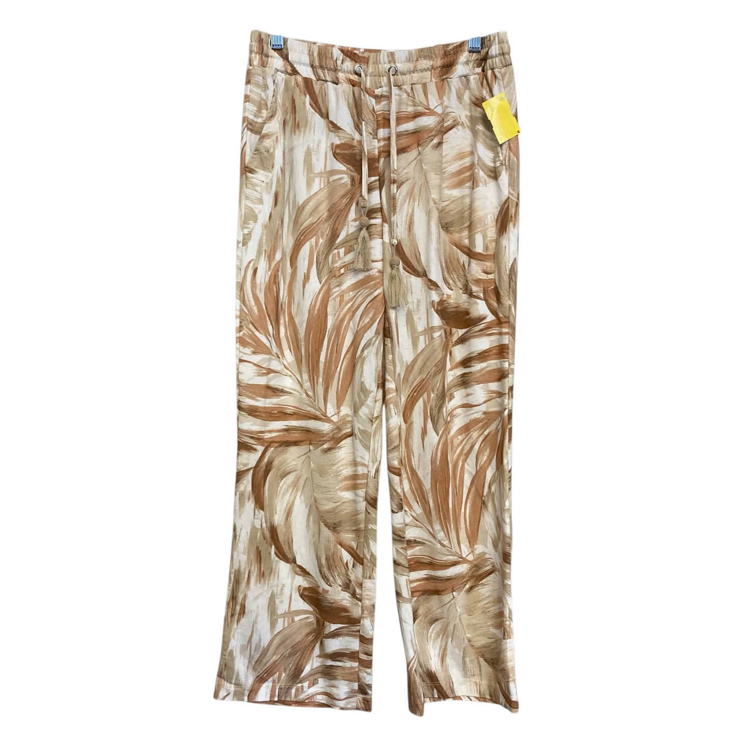 Pants Lounge By Belle Beach In Brown & Cream, Size:0P
