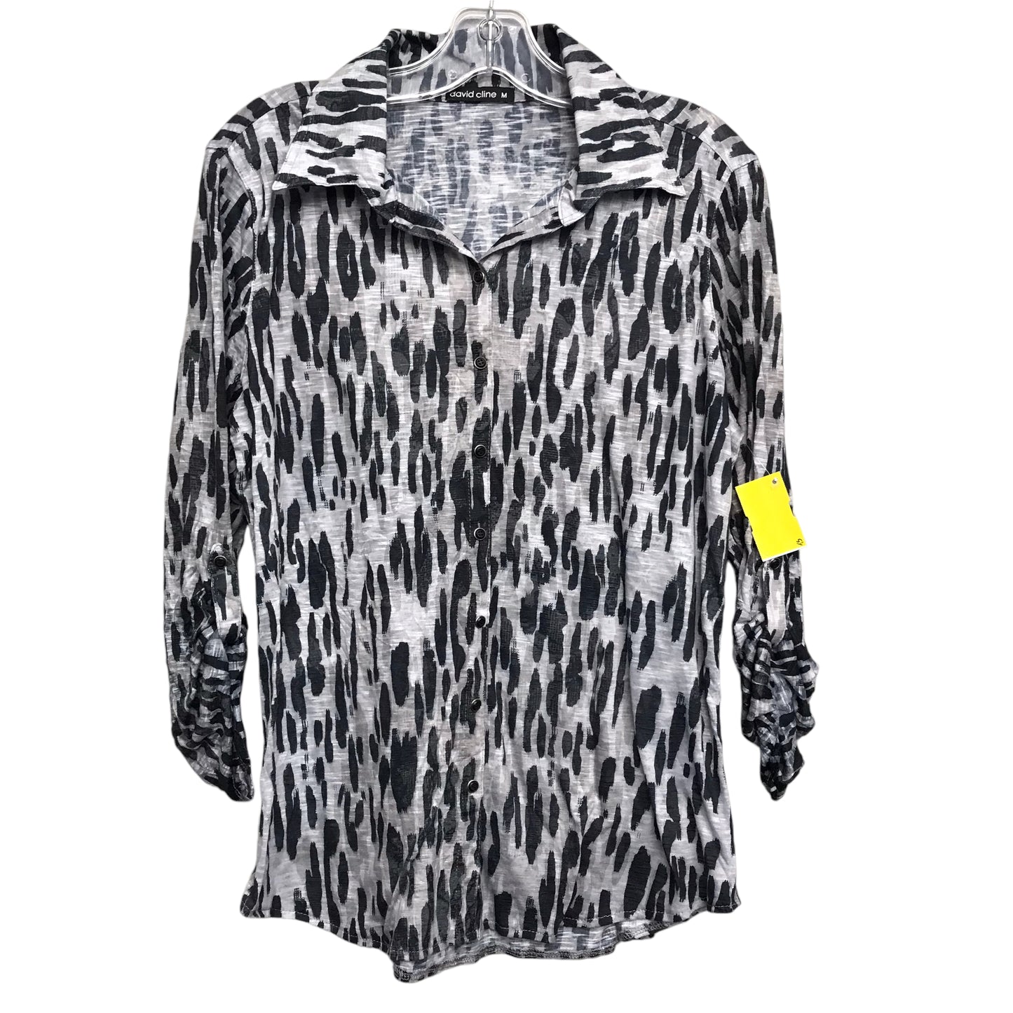 Top Ls By David Cline In Black & Grey, Size:M