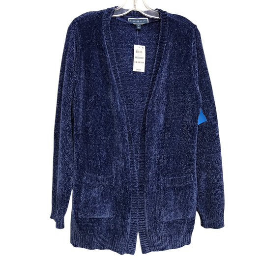 Sweater Cardigan By Karen Scott In Blue, Size:M