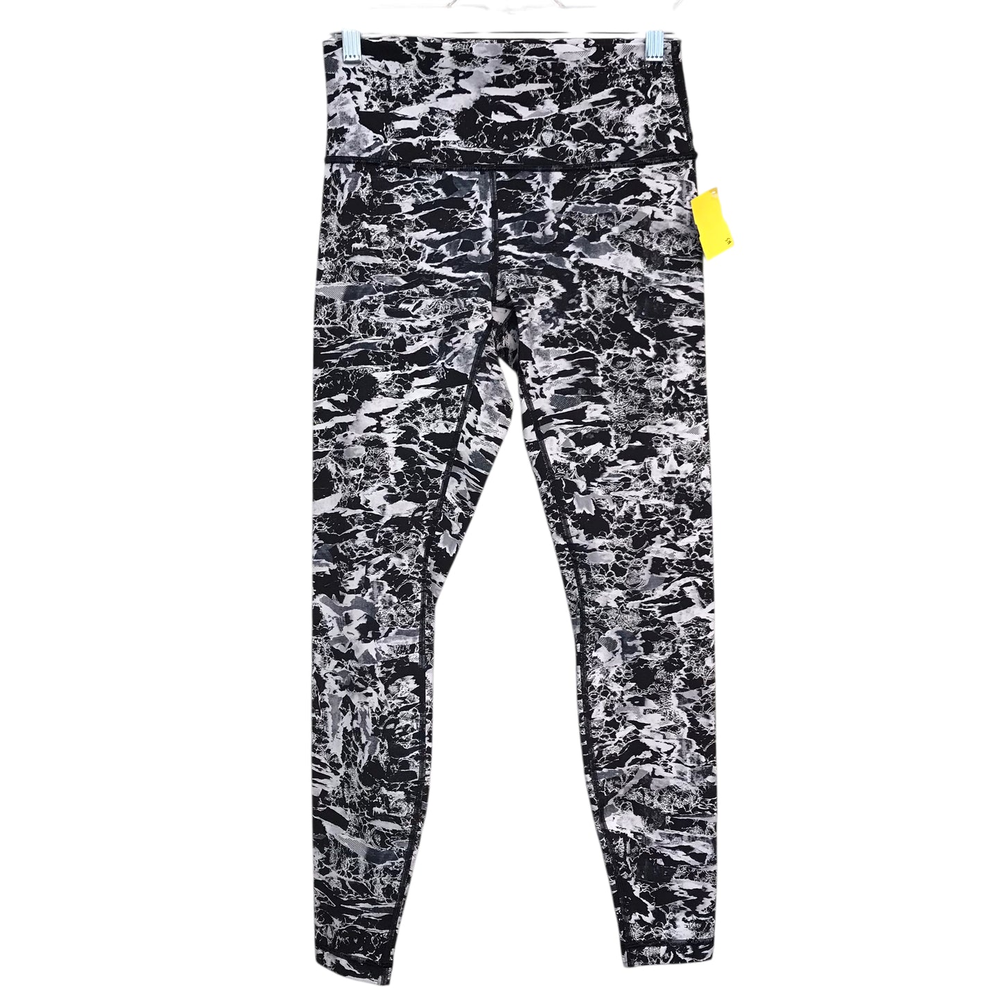 Athletic Leggings By Lululemon In Black & White, Size:M