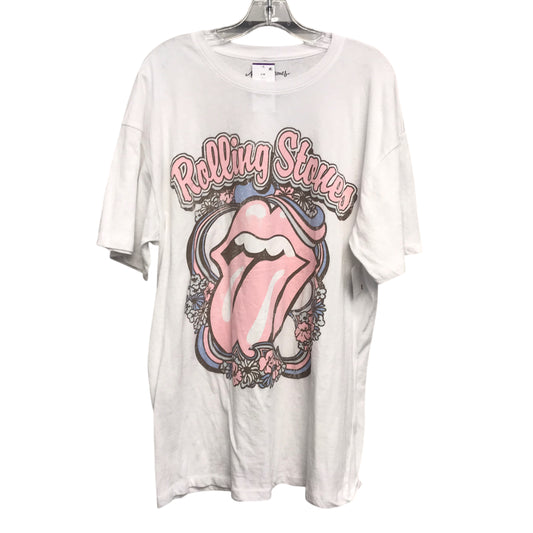 T-Shirt Dress Ss By The Rolling Stones In White, Size:S