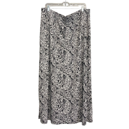 Skirt Maxi By Talbots In Black & White, Size:2X
