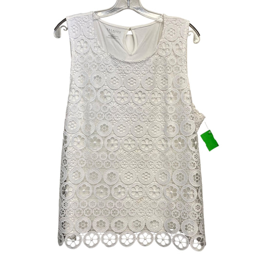 Top Sleeveless By Talbots In White, Size:Xlp