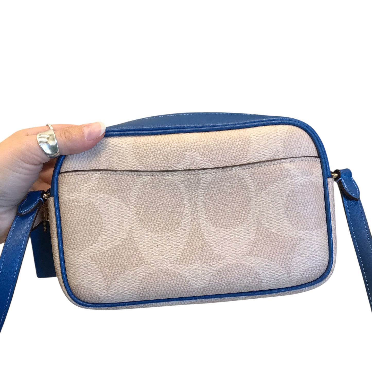 Crossbody Designer By Coach In Blue & Brown, Size:Medium