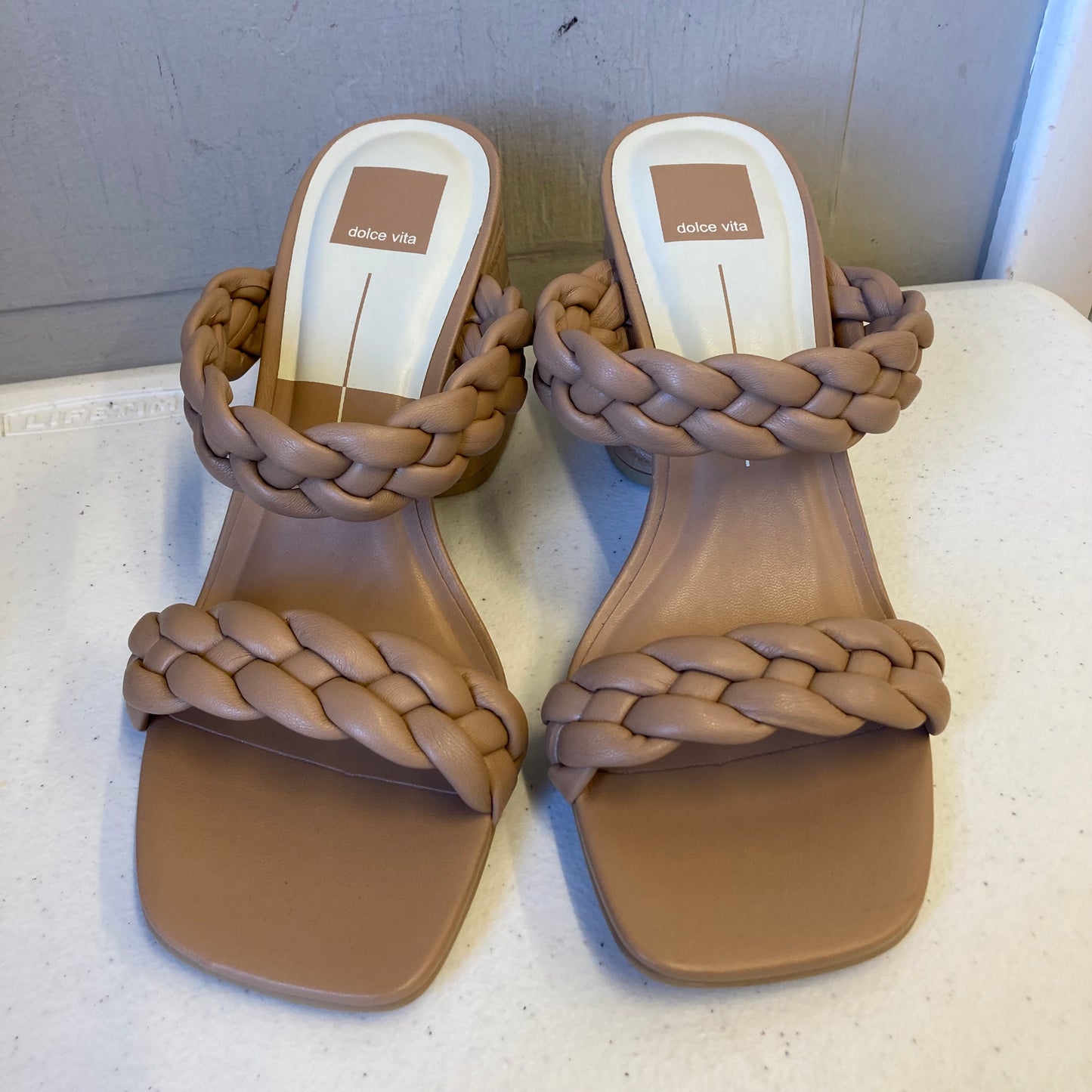 Sandals Heels Block By Dolce Vita In Tan, Size:10