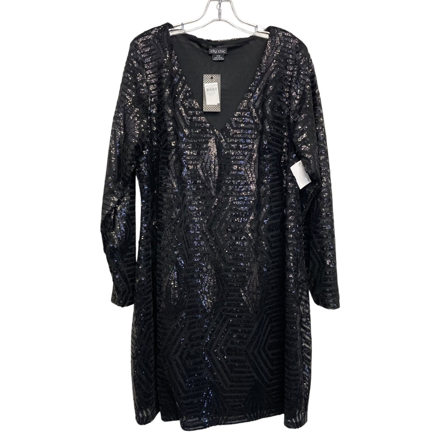 Dress Party Short By City Chic In Black, Size:XL