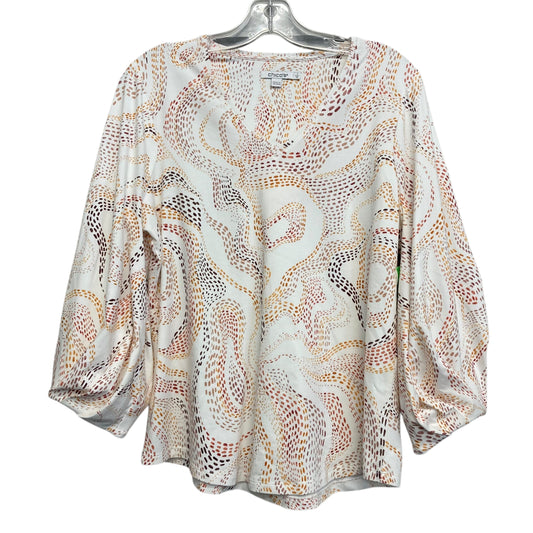 Top Ls By Chicos In Cream & Tan, Size:M