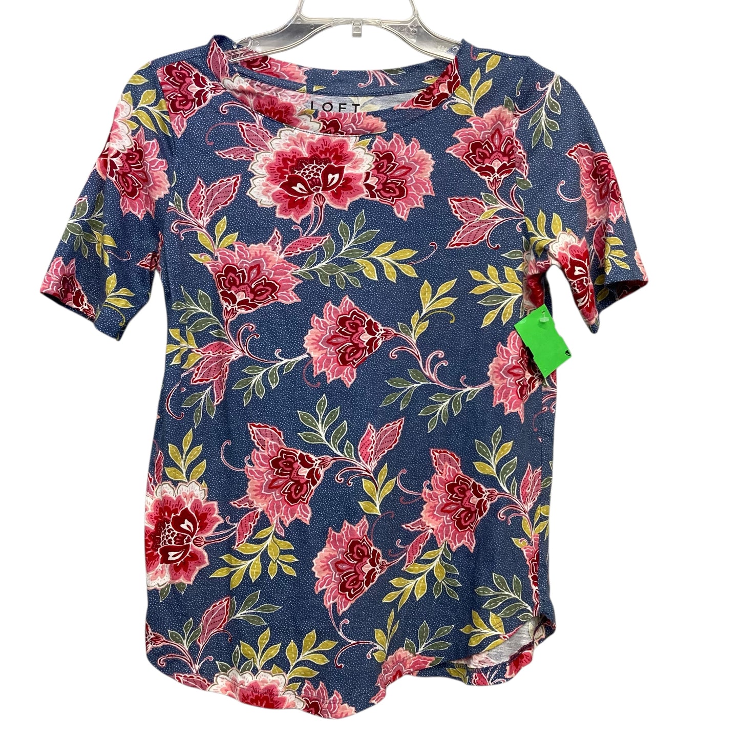 Top Ss By Loft In Floral Print, Size:Xs