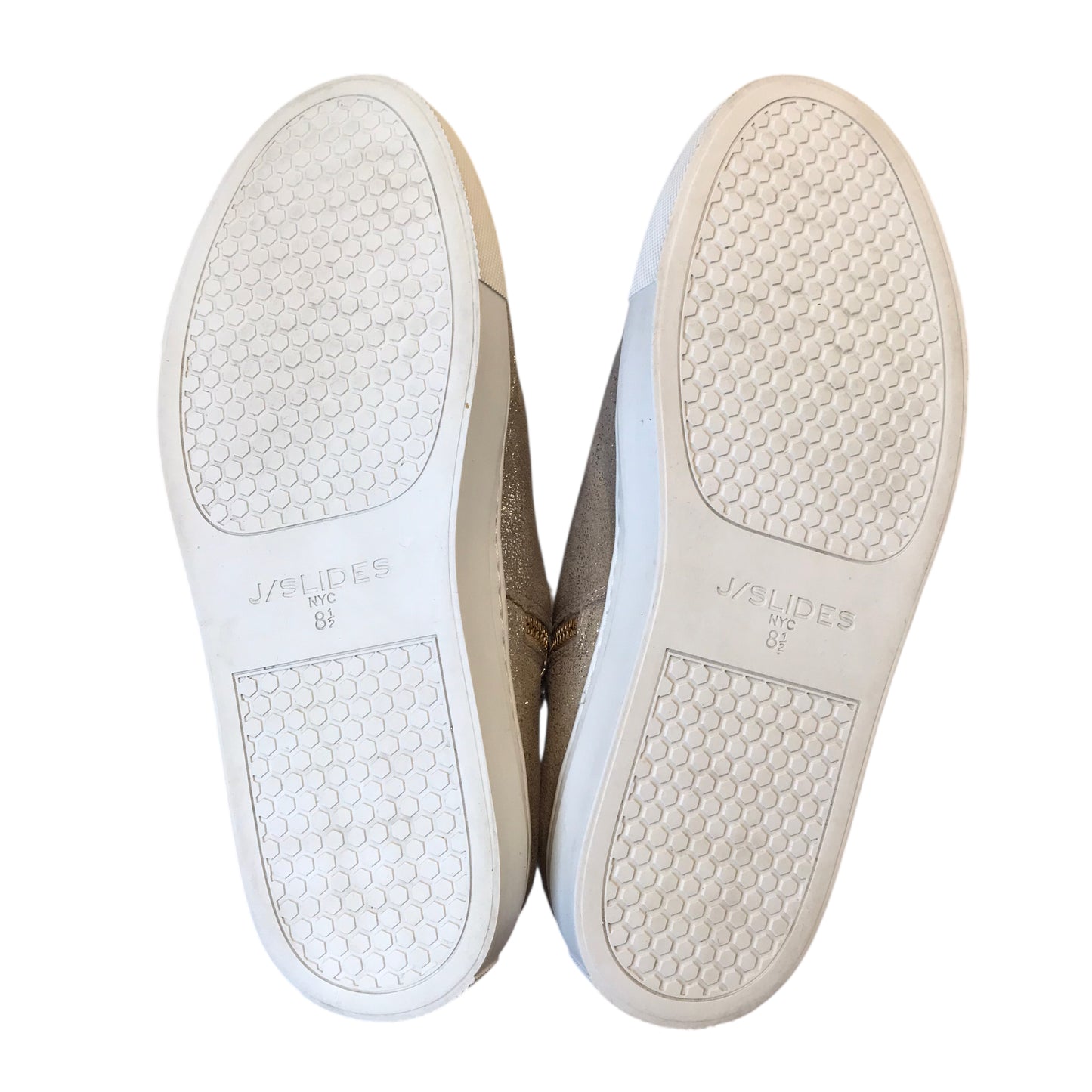 Shoes Sneakers By J Slides In Gold, Size:8.5