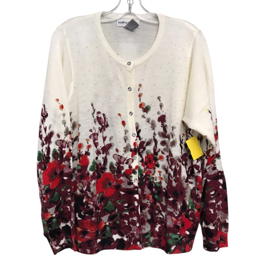 Sweater Cardigan By Cathy Daniels In Multi, Size:Xl