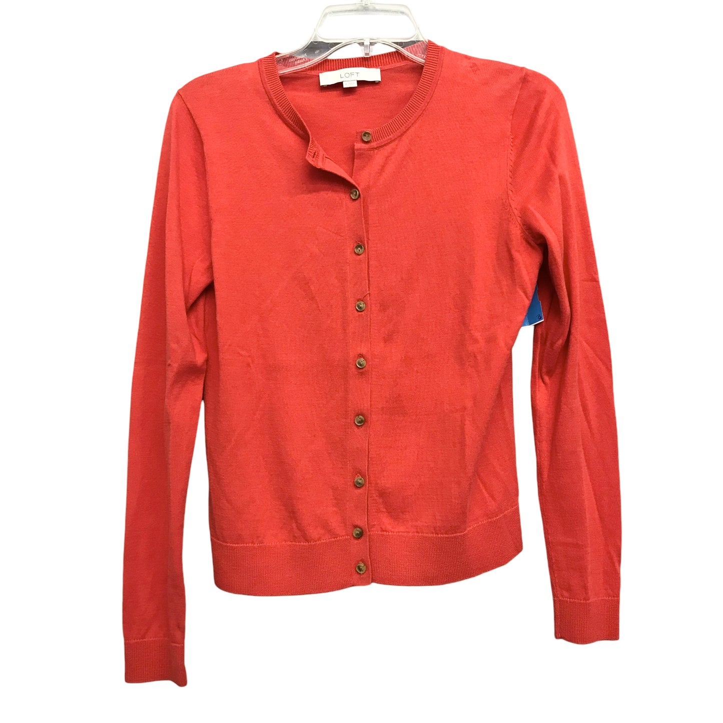 Sweater Cardigan By Loft In Red, Size:S