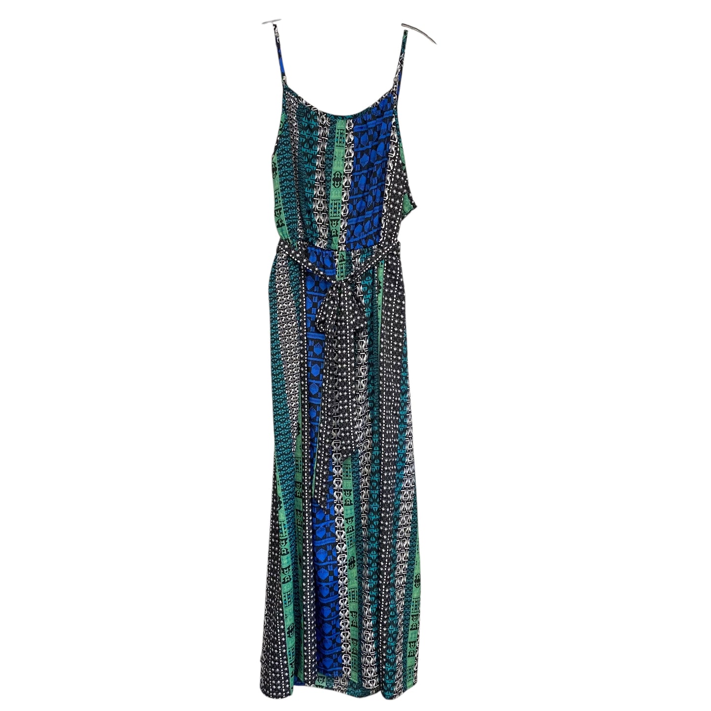Dress Casual Maxi By Forever 21 In Blue & Green, Size:2X