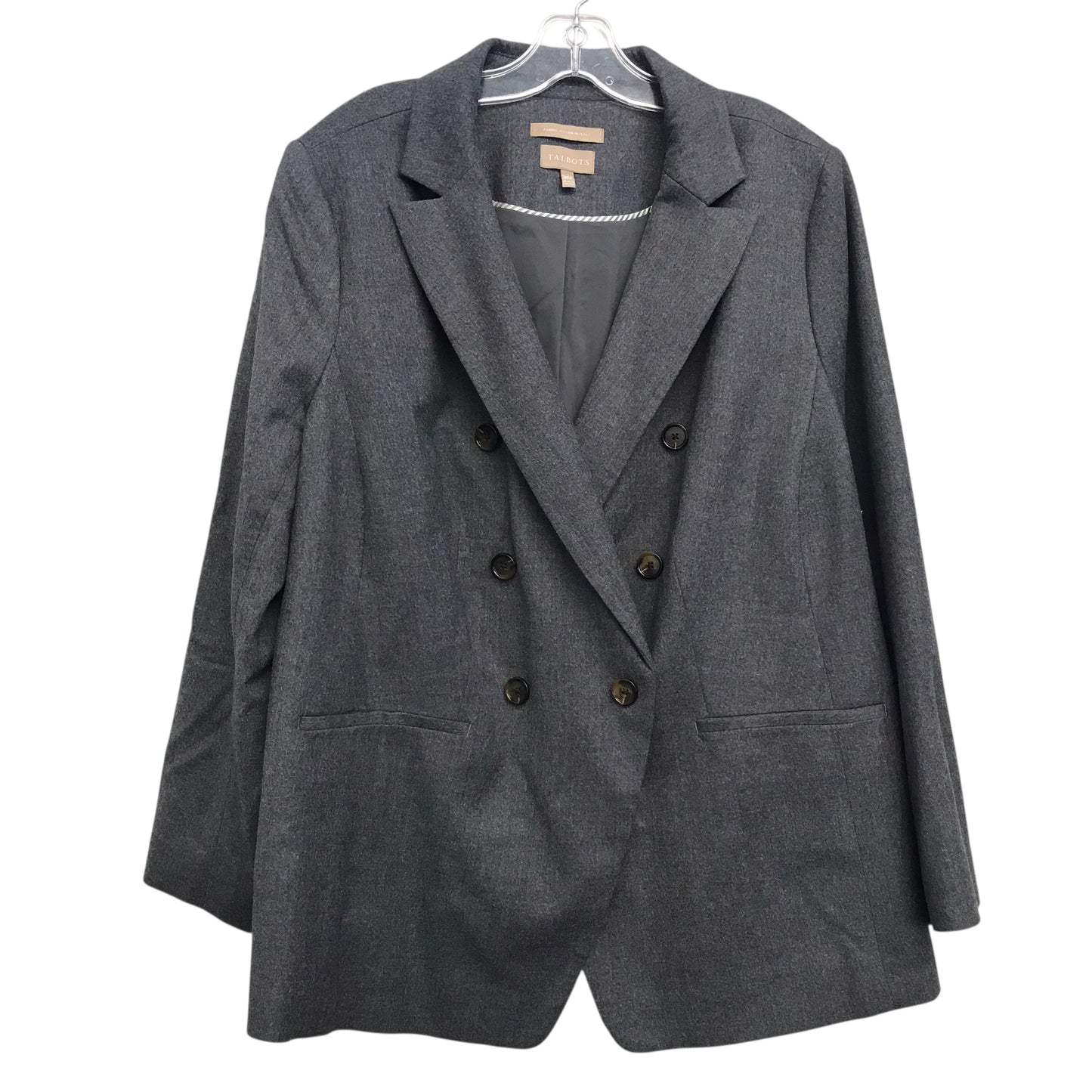 Blazer By Talbots In Grey, Size:1X