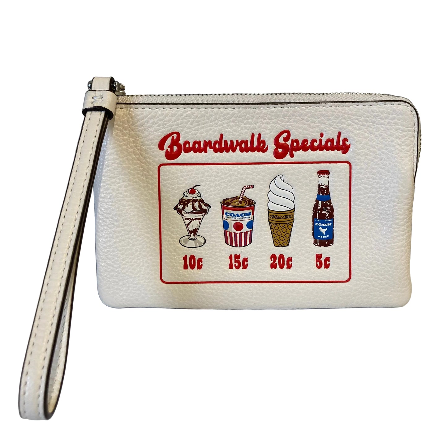 Wristlet Designer By Coach In Cream, Size:Medium