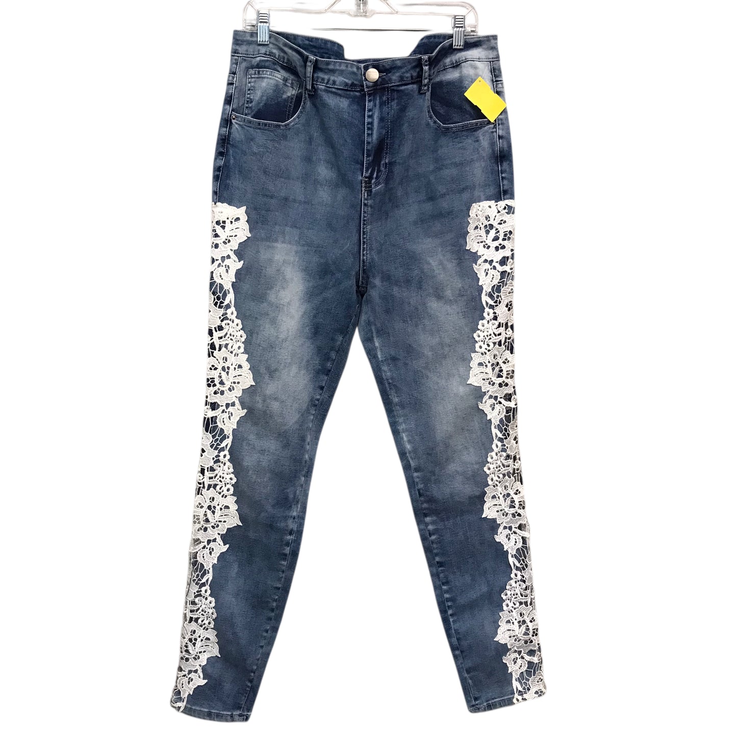 Jeans Boot Cut By K. Jordan In Blue Denim, Size:20