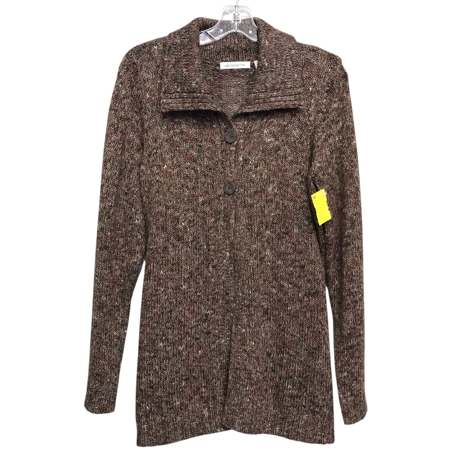Sweater Cardigan By Liz Claiborne In Brown, Size:M