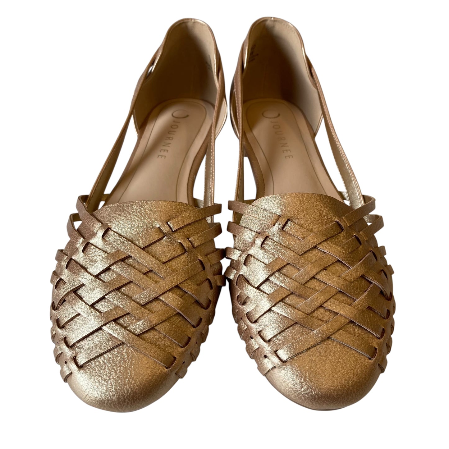 Sandals Flats By Journee In Gold, Size:10